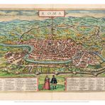 Roma (map): From Civitates Orbis Terrarum, Liber 1 (1572)