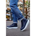 Roma Premium Kalite Bağcıklı Erkek Bot Lacivert