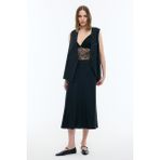 ROMAN Arka Beli Lastikli Midi Boy Etek Lacivert YY015076_015 - 36
