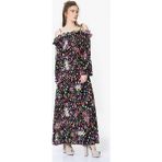 ROMAN Çiçek Desenli Etek Standart Renk Y9915005_089 - Siyah - 36