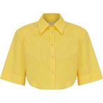 ROMAN Crop Poplin Kadın Gömlek Sarı Y2313538_009 - 40