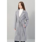 ROMAN Kaşmir ve Yün Karışımlı Beli Kuşak Detaylı Kaban Gri K2519009_004 - 36