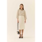 ROMAN Krep Midi Etek Ekru Y2315013_049 - 40