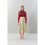 ROMAN Payetli Örme Midi Boy Etek Gold K2515062_076 - 34