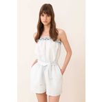 Roman Straplez Beli Lastikli Şort Tulum Standart Renk Y2412401_089