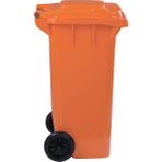 Romanoset Plastik Tekerlekli Atık ve Çöp Konteyneri 120 lt - Turuncu