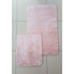 Romans Puffy Kaydırmaz Tabanlı 2'li Banyo Paspas Takımı Pudra - 60 x 95 cm