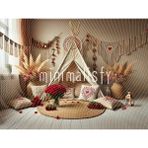 Romantik Bir Arka Plan: 200X150CM, Bohem Aşk Temalı Stüdyo Fonu