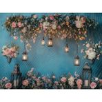 Romantik Gül Deseni ile Işıldayan 200X150CM Arka Plan, Stüdyo Fonu