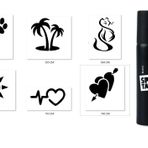 Romantik Modeller Spray Tattoo Geçici Dövme Yapma Seti Siyah Sprey Dövme