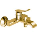 Romena | Valtemo (Brushed Gold) Mat Gold Banyo Duş Bataryası – Gerçek Pirinç Gövde