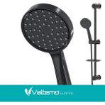 Romena | Valtemo Siyah Yuvarlak Sürgülü Duş Seti