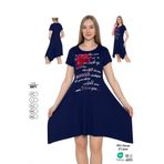 ROMEO LİFE Kadın Likralı Viskon Kumaş Kısa Kollu Baskılı Mini Şık Elbise