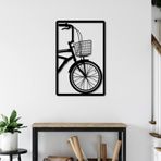 ROMIA Metal Bisiklet Duvar Sanatı, Modern Ev Dekoru, Siyah Çerçeve, 3D Tasarım (14"X9"/35X23CM)