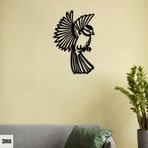 ROMIA Modern Kuş Duvar Sanatı, Siyah Metal Uçan Serçe Dekoru, 3D Çağdaş Ev Dekorasyonu (27"X18"(70X46))