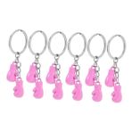 ROMISBABA 6 Adet Mini Boks Eldiveni Anahtarlık Çinko Alaşımlı Anahtarlık Charm Spor Kulübü Parti Hediyeleri Spor Takımı Çanta Charms Asılı Boks Kolye DIY Anahtarlık Dekorasyonu,