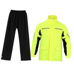 ROMISBABA Erkekler için Su Geçirmez Motosiklet Yağmurluk Takımı Reflektif Güvenlik Yağmurluk Pantolon ve Ayakkabı Kılıflı Ağır Yağmurda Dış Mekan Bisiklet Sürüşü