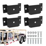 Römork Yan Braketleri, 5x10 Cm Römork Cep Braketi, 4 Adet Metal Raf Düz Yataklı Kamyon Aksesuarları Ahşap Kereste ve Karavan Yük Taşımacılığı İçin Dış Mekan Kullanımı