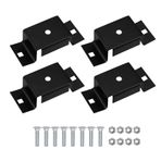 Römork Yan Railleri - Römorklar İçin 5x10 cm Kazık Yuvaları | 4 Adet Metal Raf Düz Yataklı Kamyon Aksesuarları Ahşap Kereste ve Karavan Yük Taşımacılığı İçin Dış Mekan Kullanımı