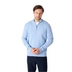 Romulo Erkek Bebe Mavi Pamuklu İtalyan Fitilli Yarım Fermuarlı Dik Yaka Regular Fit Kazak Bebe Mavi 3XL