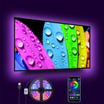 Romwish LED TV Arka Plan Aydınlatması - 4,5 m USB Bluetooth RGB 5050 LED Şerit - 65-75 İnç HDTV, Ekran, PC İçin App Control Sync Music Bias Lighting
