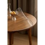 Rona Home Yuvarlak Şeffaf Silinebilir Masa Örtüsü| 1,3 mm Kalın Pvc Kaymaz Sofra Bezi - Beyaz - 120 x 120 cm