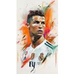 Ronaldo Art Çizim Duvar Dekor Poster 30x42 Çerçevesiz