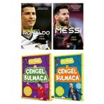 Ronaldo + Messi + Futbol Cengel Bulmaca Seti (4Kitap)
