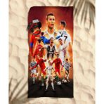 Ronaldo Temalı Plaj Havlusu Çok Renkli