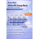 Ronanna 6 cm x 4 M Hidrofil Sargı Bezi Pamuklu Gazlı Bez Kısa Metraj Medikal Sarım Bezi 10 Adet