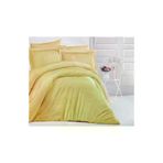 Ronanna Bay-G0nd_4005-MLll Clasy Çizgili Tek Kişilik Saten Nevresim Takımı Hardal