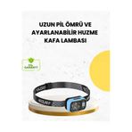 Ronanna Bay-TDUCZZZHS217-1-MLll Üç Renkli Led Kafa Feneri 53 Mod Güç Göstergeli Type C Şarjlı