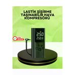 Ronanna Bay-TDXUCZZZARPUMPA6-2-MLll Usb Şarjlı Taşınabilir Hava Kompresörü Dijital Ekranlı