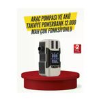 Ronanna Bay-TDXUCZZZRT603ARAPOMPASI-4-MLll Araç Lastik Şişirme Pompası Ve Akü Takviye Powerbank Bir Arada