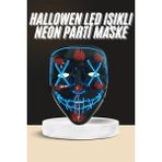 Ronanna Işıklı LED Maske Parti Eğlence Maskesi Hallowen Neon Maske - Lisinya