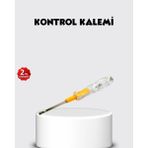 Ronanna Neon Lambalı Elektrik Kontrol Kalemi Nikel Kaplama 110-220V