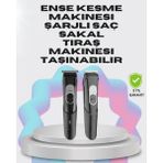 Ronanna Taşınabilir Şarjlı Saç Sakal Tıraş Makinesi – 3 Taraklı, Sessiz ve Ergonomik