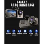 Ronanna Üç Kameralı Wi‑fi Araç Içi Kamera – Gps Takip & G-Sensor Özellikli Güvenlik Çözümü
