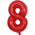 Rönesans Parti Folyo Balon Kırmızı 8 Rakamı 40 Inç 100 cm - Renkli