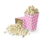 Rönesans Parti Pembe Puantiyeli 8 Adet Popcorn Kutusu