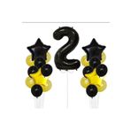 RÖNESANS PARTİ Sarı Gold Folyo Balon Rakam Set Dogum Günü Süsü 2 Yaş