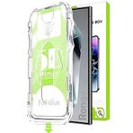Rongep Samsung Galaxy S24 Ultra için Kolay Kurulum Ekran Koruyucu Otomatik Toz Toplayan Hava Kabarcığı Bırakmayan Dokunmatiği ve Görüntü Kalitesini Etkilemeyen Ekranı Tam Kaplayan Cam Koruyucu