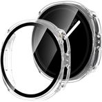 Rongep Samsung Galaxy Watch 8 44mm için 2’si 1 Arada Sert Polikarbonat Kasa ve Ekran Koruyuculu Kılıf Dokunma ve Netliği Etkilemeyen Çizilme ve Darbe Önleyici Watch 8 44mm Koruyucu Kılıf (Şeffaf)
