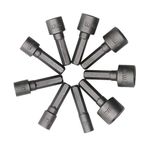 rongweiwang 9 adet alyan somun, sürücü ucu, soket, tornavida, vida anahtarı seti, elektrikli tornavida için, sap aletleri Hayır 5-13 mm