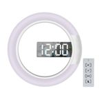 rongweiwang Modern Ev İçin Şık LED Aynalı İçi Boş Duvar Saati Üç Seviye Parlaklık Serbestçe Ayarlanabilir ABS Dijital Alarm