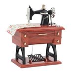 rongweiwang Noel Hediyesi El Kranklı Retro Nostaljik Simülasyon Dikiş Makinesi Müzik Kutusu Plastik Kasnaklardan Yapılmıştır