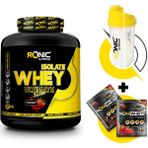 Ronic Nutrition Ultimate Isolate Whey Protein Tozu 2270 gr + Shaker ve 2 Adet Tek Kullanımlık Whey Protein - Çilek