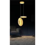 Ronisu Aydınlatma Astra 2'li Sarkıt Disk LED Avize - Gold