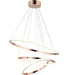 Ronisu Aydınlatma Çember LED Oturma Odası Modern Salon Sarkıt Avize Bronz Renk Kaplama