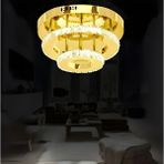 Ronisu Aydınlatma Plato LED Avize Plafonyer Taşlı Avize - 2 - Gold